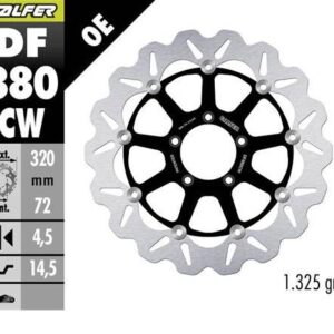 GALFER TARCZA HAMULCOWA PRZÓD DUCATI 749/848/899/959/999 '03-; MONSTER 1100 '09; PANIGALE V2 955 '21- (WAVE FLOATING) (320X72X4,5MM)