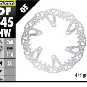 GALFER TARCZA HAMULCOWA PRZÓD DUCATI DESMO 450MX '24-'26 (260X114X3MM) SHARK ENDURO MX