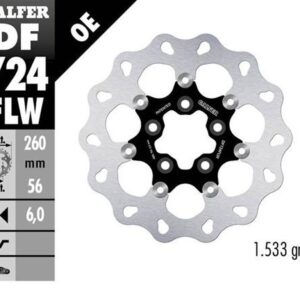 GALFER TARCZA HAMULCOWA PRZÓD HARLEY-DAVIDSON (260X56X6) PŁYWAJĄCA (WAVE DISC FLOATING) (PATRZ OPIS)