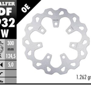 GALFER TARCZA HAMULCOWA PRZÓD HARLEY-DAVIDSON (300X124,5X5) (KOŁO HARLEY DAVIDSON CHISER LUB SLICER '09-'18)