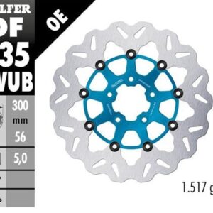 GALFER TARCZA HAMULCOWA PRZÓD HARLEY-DAVIDSON (300X56X5) PŁYWAJĄCA KOLOR NIEBIESKI