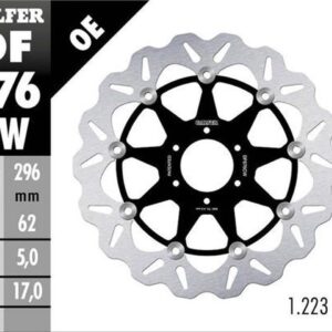GALFER TARCZA HAMULCOWA PRZÓD HONDA CBR 600F4 '99-'00; CBR 900RR '92; VFR 800 '89-'13; CROSSRUNER X '11-'14; XL 1000V VARADERO '99-'02; GL 1800 GOLD WING '01-'17 (WAVE FLOATING) (296X62X5MM)