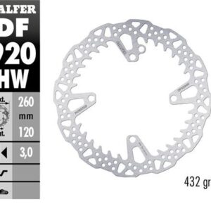 GALFER TARCZA HAMULCOWA PRZÓD SHERCO SE 125 '21-'24; 250SE/SEF '14-'24; 300SE/SEF '14-'24; 450SEF '15-'24 (260X120X3MM) SHARK ENDURO MX