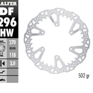 GALFER TARCZA HAMULCOWA PRZÓD YAMAHA YZ 125 '22-'24; YZ 250 '22-'24; YZ 250F '21-'24; YZ 450F '20-'24; WR 250F '17-'24; WR 450F '20-'24 (270X118X3MM) SHARK ENDURO MX