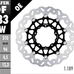 GALFER TARCZA HAMULCOWA PRZÓD HONDA FORZA 750 '21-'23; CB 1000R '18-'23; NT 1100 '22-'23 (WAVE FLOATING) (310X94X4,5MM)