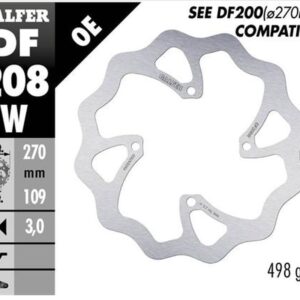 GALFER TARCZA HAMULCOWA PRZÓD KAWASAKI KX 250F/450F '15-, KX 250X/450X '21- WAVE (270X109X3MM)