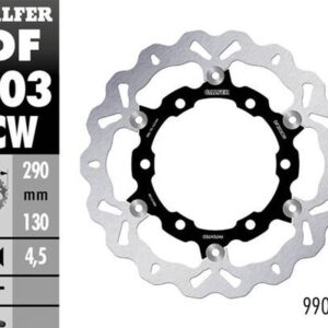 GALFER TARCZA HAMULCOWA PRZÓD KAWASAKI NINJA 250R '08-'12, ZX25R '20-'21 (290X130X4,5 MM) ŚRODEK ALUMINIOWY (990 GRAM)