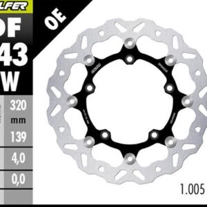 GALFER TARCZA HAMULCOWA PRZÓD KOVE 800X PRO '23-'25 (WAVE FLOATING) (320X139X4MM)