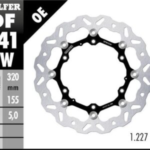 GALFER TARCZA HAMULCOWA PRZÓD KTM 390 ADVENTURE '23-'25; HUSQVARNA 401 SVARTPILEN '24-'25 (WAVE FLOATING) (320X155X5MM)