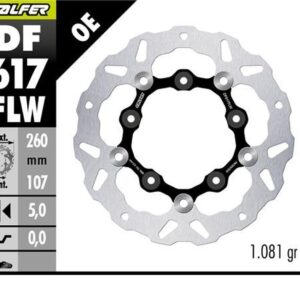 GALFER TARCZA HAMULCOWA TYŁ KTM 890SMT '23-'25 (WAVE FLOATING) (260X107X5MM)