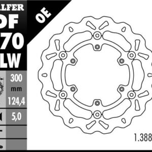 GALFER TARCZA HAMULCOWA PRZÓD KTM 950/990 ADVENTURE '02-'11, LC4 620/640/660/690 (300X124,4X5) WAVE