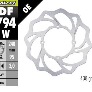 GALFER TARCZA HAMULCOWA PRZÓD KTM SX 85 '21-; HUSQVARNA TC 85 '21-; GAS GAS MC 85 '21- (240X95X3MM) WAWE