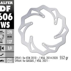 GALFER TARCZA HAMULCOWA PRZÓD KTM SX/EX, HUSABERG,HUSQVARNA,GAS GAS WAVE (270X127X3MM)
