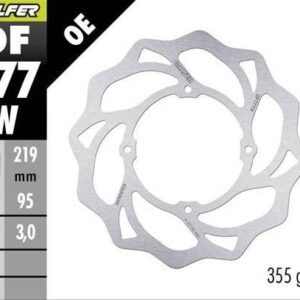 GALFER TARCZA HAMULCOWA PRZÓD KTM SX 85 '07-; XC 105 '07-; SX 150 '15-'18; HUSQVARNA TC 85 '14-'20 (219X95X3MM) WAWE