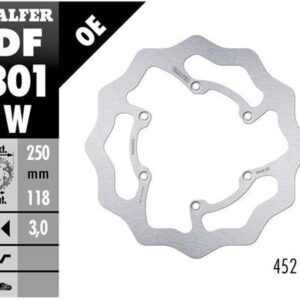 GALFER TARCZA HAMULCOWA PRZÓD SUZUKI RM 125/250 '85-'08, DR-Z 250/400 '00-, YAMAHA WR 250F '03-'16, WR/YZ 426F/450F '00-'15, YZ 125/250 '08-'17 WAVE (250X118X3MM)