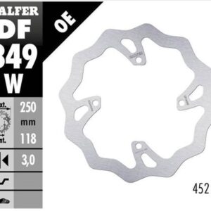 GALFER TARCZA HAMULCOWA PRZÓD SUZUKI RM 250Z/450Z '06-'18 RMX 450Z '10-'17 WAVE (250X118X3MM)
