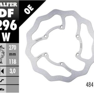 GALFER TARCZA HAMULCOWA PRZÓD YAMAHA WR 250F '17-, WR 450F '20-, YZ 125/250 '22-, YZ 250F/450F '20 WAVE (270X118X3MM)
