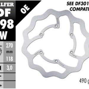 GALFER TARCZA HAMULCOWA PRZÓD YAMAHA WR 450F '16-'19, YZ 125/250 '18-'21, YZ 250F/450F '16-'20 WAVE (270X118X3MM)