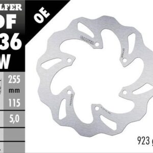 GALFER TARCZA HAMULCOWA TYŁ BENELLI TRK 502X '17-; 1130 SPORT TORNADO '06- (WAVE FIXED) (255X115X5MM)