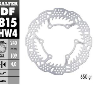 GALFER TARCZA HAMULCOWA TYŁ BETA 250RR '12-'24; 300RR '13-'24; 350RR '13-'24; 400/430/450/480/498 '13-'24; X-TRAINER '15-'24 (240X109X4MM) SHARK MX