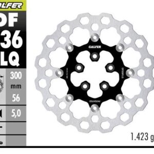 GALFER TARCZA HAMULCOWA TYŁ HARLEY-DAVIDSON (300X56X5) PŁYWAJĄCA (QUBIQ)