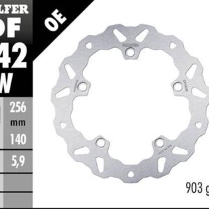 GALFER TARCZA HAMULCOWA TYŁ HONDA CRF 1100L AFRICA TWIN '20- (WAVE FIXED) (256X140X5,9MM)