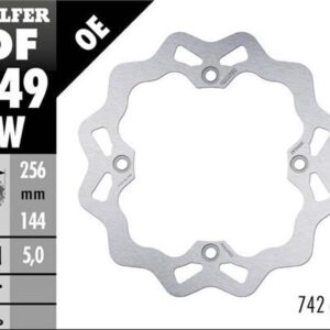 GALFER TARCZA HAMULCOWA TYŁ HONDA XRV 750 AFRICA TWIN '90-; CMX 1100 REBEL '21-; NT 1100 '22- (WAVE FIXED) (256X144X5MM)