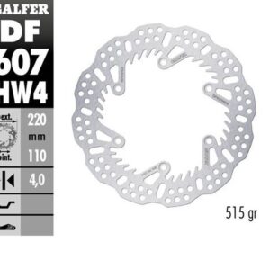 GALFER TARCZA HAMULCOWA TYŁ KTM SX/EXC/SX-F/EXC-F '93-'23; GS/MX/LC4 '93-'23; GAS GAS EC/EC-F/MC/MC-F '21-'24; HUSQVARNA TC/TE/TX/FC/FE/FS '14-'24; HUSABERG TE/FE/FC/FX '04-'16; TRIUMPH TF 250X '24 (220X110X4MM) SHARK MX