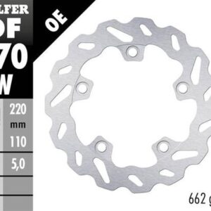 GALFER TARCZA HAMULCOWA TYŁ SUZUKI GSX-R 1000 '16- (WAVE FIXED) (220X110X5MM)