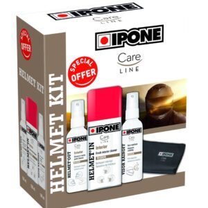 IPONE HELMET KIT ZESTAW DO PIELĘGNACJI KASKU (HELMET OUT, HELMET IN, VISOR RAINOFF, MICROFIBRA) (CARELINE) (4)