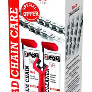 IPONE ROAD CHAIN CARE ZESTAW DO CZYSZCZENIA I SMAROWANIA ŁAŃCUCHA (2 X 750ML) ZE SZCZOTKĄ (CARELINE) (AKC) (4)