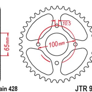 JT ZĘBATKA TYLNA SYM VF 185 '18-'23 (ŁAŃC. 520)