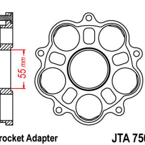 JT ADAPTER ZĘBATKI TYLNEJ DUCATI 748/796/800/848/916/1000/1100