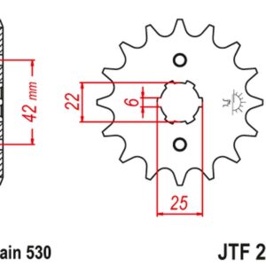 JT ZĘBATKA PRZEDNIA 278 17 HONDA CB 400N '79-'80 (27817JT) (ŁAŃC. 530)