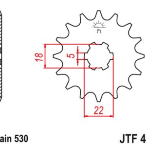 JT ZĘBATKA PRZEDNIA 420 15 SUZUKI GT 500 '75-78', T500 '68-75' (42015JT) (ŁAŃC. 530) NA ZAMÓWIENIE
