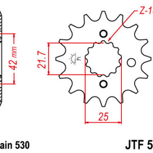 JT ZĘBATKA PRZEDNIA 566 13 (ŁAŃC. 530) - PATRZ 51313JT (JTF513.13)