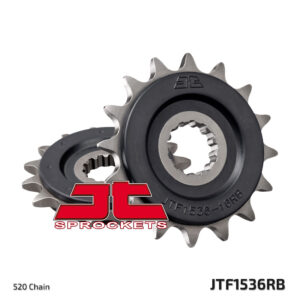 JT ZĘBATKA PRZEDNIA 585 16 Z GUMĄ KAWASAKI ZX-6R/RR '07-17, YAMAHA XTZ 750 '90-'98 (58516JTRB) (ŁAŃC. 520) - ZASTĘPUJE JTF1536.16