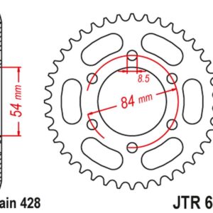 JT ZĘBATKA TYLNA 1197 52 GILERA 125 RTX '85-88'; (119752JT) (ŁAŃC.428)