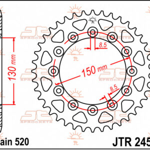 JT ZĘBATKA TYLNA 245 41 HONDA XL 600 LM '85-'88 (24541JT) (ŁAŃC. 520)
