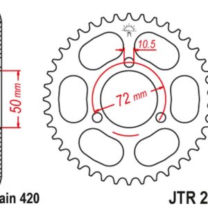 JT ZĘBATKA TYLNA 251 47 HONDA NSR 50/75 '89-'93 (25147JT) (ŁAŃC. 420)