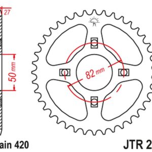 JT ZĘBATKA TYLNA 261 42 HONDA ATC/TRX 70 '82-87' XL/XR 75/80 '74-84' (26142JT) (ŁAŃC.420)