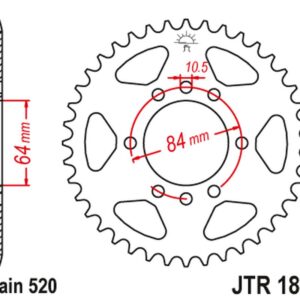 JT ZĘBATKA TYLNA 4302 46 SUZUKI VAN VAN RV 200 '16-'19 (430246JT) (ŁAŃC. 520)