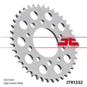 JT ZĘBATKA TYLNA 4350 42 HONDA CB400, TRIUMPH 800 AMERICA,SPEEDMASTER '03-'06, 865 AMERICA '07-'15 (435042JT) (ŁAŃC. 525) KOLOR SREBRNY