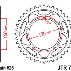 JT ZĘBATKA TYLNA 4447 40 APRILIA RSV 1000 11-15 (444740JT) (ŁAŃC.525)
