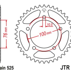 JT ZĘBATKA TYLNA 4456 46 BENELLI BN 302 '15-19 445644JT) (ŁAŃC. 525)