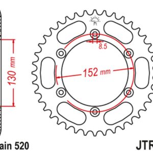 JT ZĘBATKA TYLNA 4500 48 BMWG 450X '08-11 (450048JT) (ŁAŃC. 520)