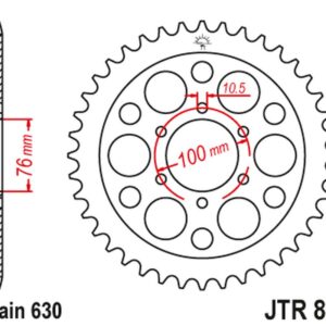 JT ZĘBATKA TYLNA 818 41 SUZUKI GS 750 '77-83, GSX 750 '79-82 (81841JT) (ŁAŃC. 630)