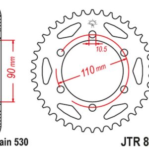 JT ZĘBATKA TYLNA 850 31 YAMAHA XS 650 '75-81 (85031JT) (ŁAŃC. 530) NA ZAMÓWIENIE