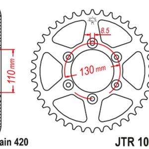 JT ZĘBATKA TYLNA CPI 50SM '06-12 (JTR107962) (ŁAŃC. 420)