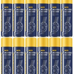 MANNOL MONTAGE CLEANER PREPARAT DO ODTŁUSZCZANIA HAMULCÓW 500ML (9670) - KARTON 24 SZTUKI (BRAKE CLEANER)